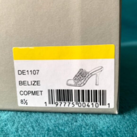 NIB Dee Ocleppo Leather Metallic Copper Caged Mule Sandals Belize 8.5 MSRP $375 - Picture 5 of 16